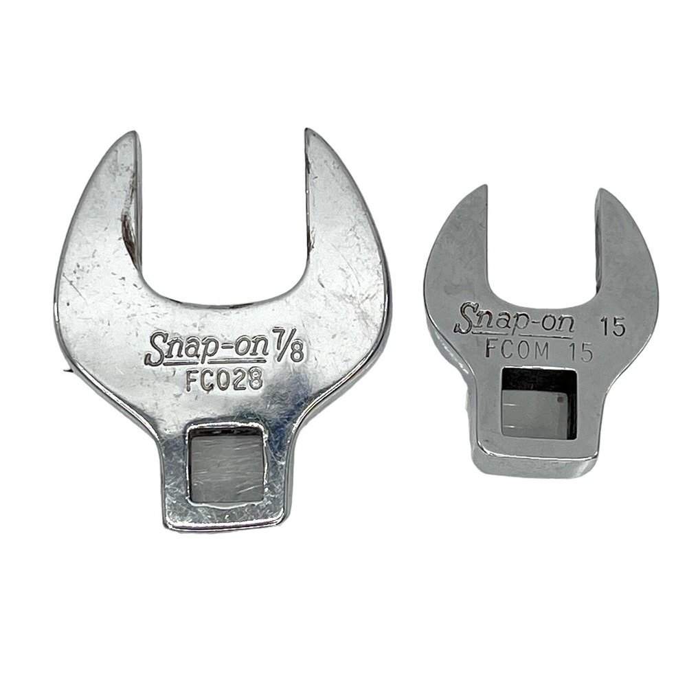 2 Snap-on Crowfoot Crow Foot Open End Wrench 7/8" and 15 Drive